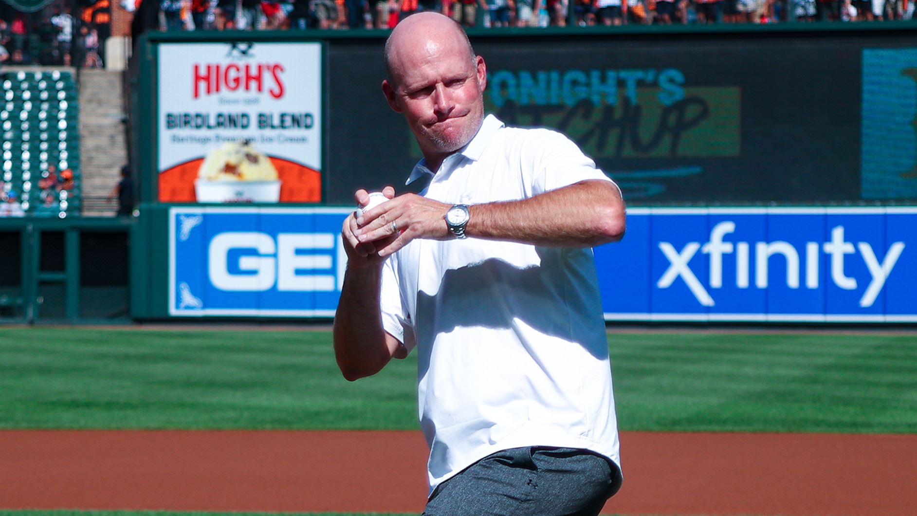 New Terps Hoop Coach Willard Throws First Pitch Strike At Orioles Game