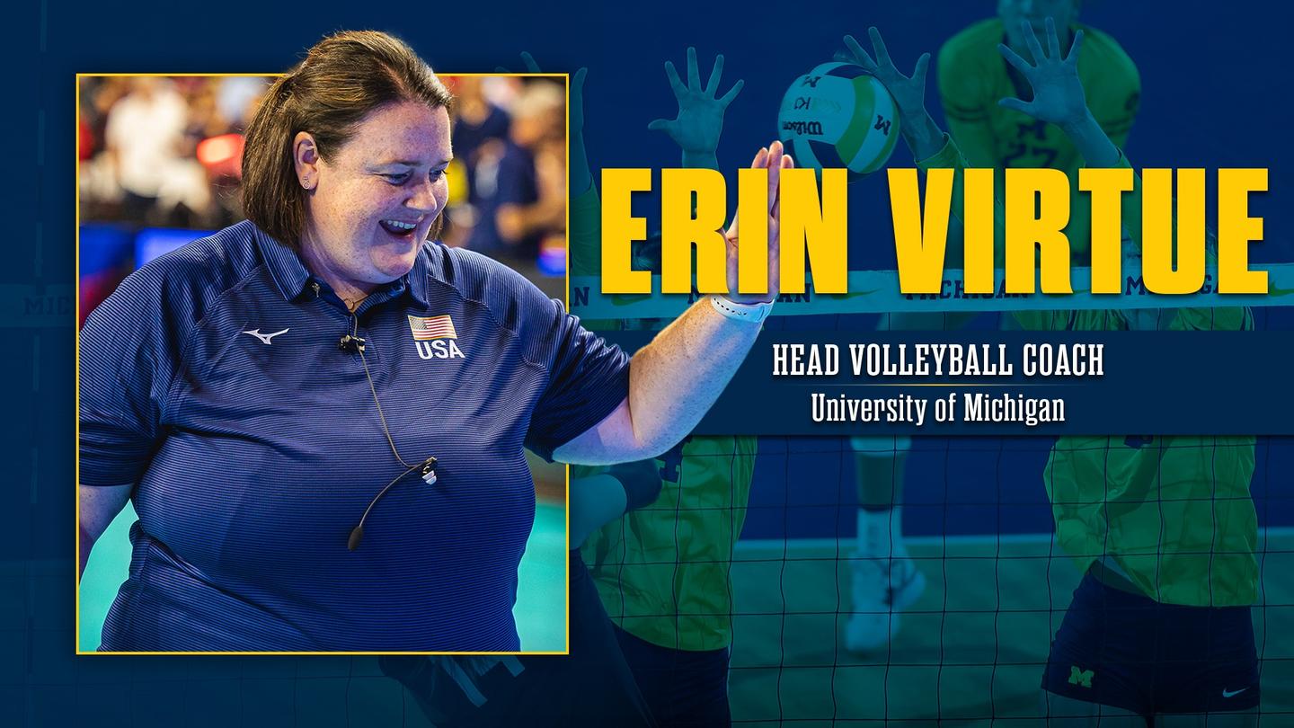 Erin Virtue Announced as Michigan Volleyball Coach