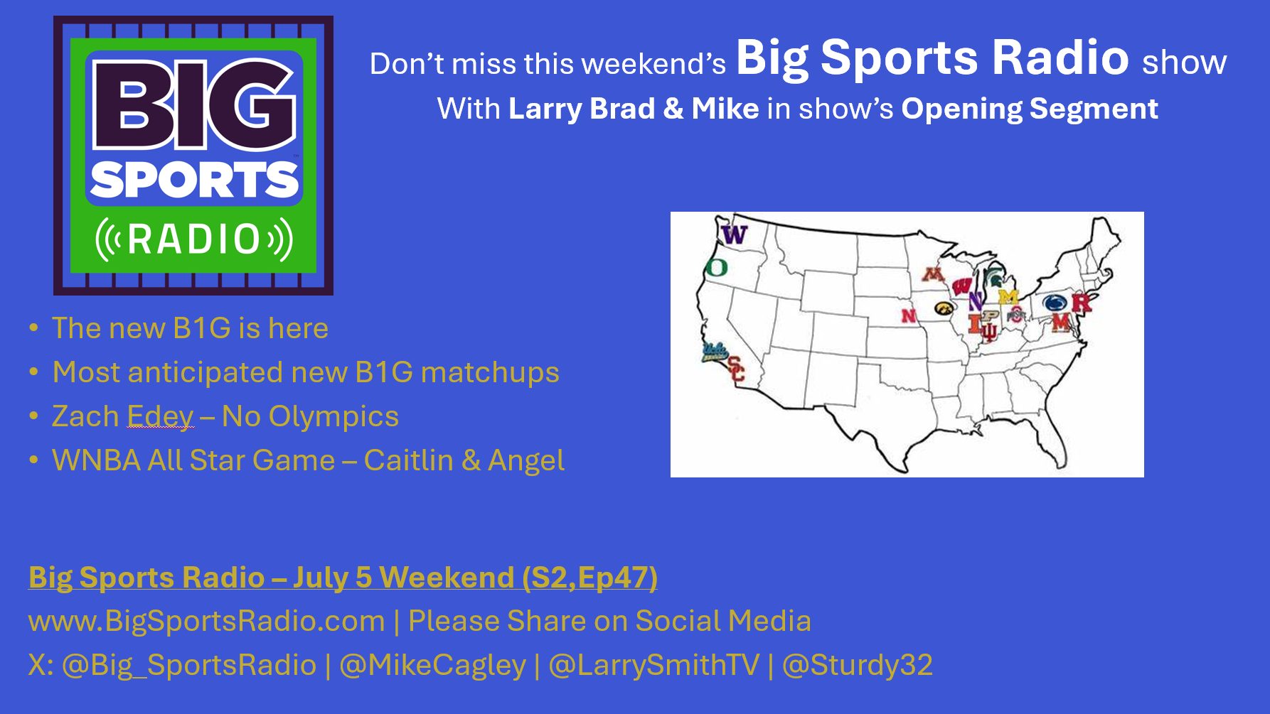Big Sports Radio July 5 Weekend Show Opener S3,Ep47